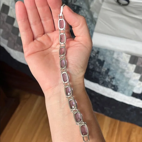Swarovski Purple Crystal Bracelet Size 6.5 - Picture 4 of 11